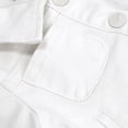 thumbnail image 4 of KIDSCOOL SPACE Baby Denim Jacket,Little Toddler Kids Simple Design Stretch Jean Coat,White,12-18 Months, 4 of 5