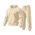 thumbnail image 4 of Mens Sweat Suits Fall Winter Casual Hoodie and Sweatpants Set Solid Long Sleeve Pullover Top Lounge 2 Piece Outfit, 4 of 5
