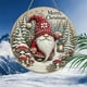 thumbnail image 3 of 2D Feliz Navidad Selva nevada Muñeco de nieve Casa de invierno Estilo retro Navidad Año Nuevo Porche de madera Corona Decoración colgante, 3 of 5