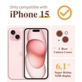 thumbnail image 2 of Funda de teléfono GVIEWIN para iPhone 15 6.1 con protector de pantalla, 2 of 7