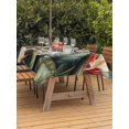 thumbnail image 3 of Outdoor Table Cloth with Umbrella Hole and Zipper, Tropical Plants Waterproof Rectangle Tablecloth 54"x80", Watercolor Summer Botanical Leaves Washable Table Cover for Outside Party Patio Picnic, 3 of 8