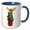 Blue/White, variant on 3drose, Cute Funny Moose Playing Cello Cartoon, 15oz Mug