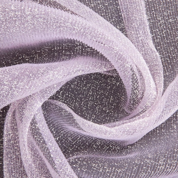 Zelouf Angela Foil Pleated Mesh  , Sewing, DIY, Crafts Fabric by the Yard, Dusty Lilac, 3 Yard