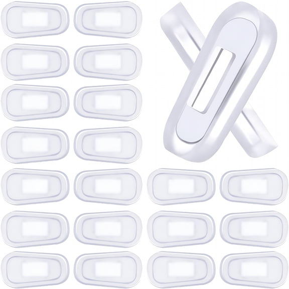 GJX 2026 New 10 Pairs Silicone Nose Pad Covers Transparent Silicone Glasses Nose Cushion Piece Soft Eyeglasses Anti-Slip Nosepads for Reading,Computer,Sports,Outdoor,Daily Wear,Office