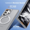 thumbnail image 6 of Dteck Case for Samsung Galaxy S23 Ultra,Magnetic Rubber Case Matte PC Mag-Safe with 360°Rotating Invisible Ring Stand Military Grade Shockproof Back Cover,Grey, 6 of 7