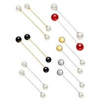 12 Pcs/set Fashion Brooch Double Pearl Brooches for Women Metal Lapel Pin Brooch Pins Sweater Shirt Brooch Accessories