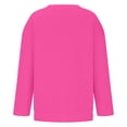 thumbnail image 5 of Resicozy Boys Sweatshirts Long Sleeve Casual Crew Neck Soft Teen Pullover Sweaters Trendy Solid Color Sweatshirt 2026 3-14 Years Hot Pink 150, 5 of 5