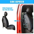 thumbnail image 4 of Car Front Rear Seat Covers Seat Protectors Pad for Toyota Tacoma 2005-2024 Faux Leather Black Blue 5 Pcs, 4 of 6
