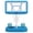 Blue, variant on Costway Outdoor Poolside Basketball Goal System with 42 Inches Shatterproof PC Backboard Navy Blue