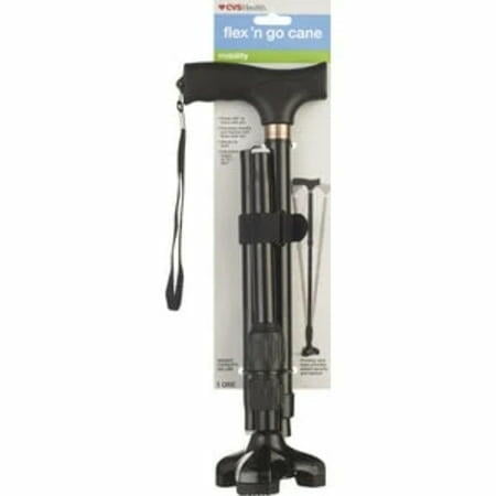 CVS Health Folding Flex Cane  Black