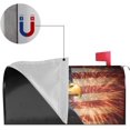 thumbnail image 4 of USA Flag Eagle Mailbox Covers, Firework Magnetic Post Box Cover Wraps Standard Size 21x18 in for Garden Yard Decor, 4 of 7