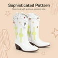 thumbnail image 4 of DREAM PAIRS Girls Mid-Calf Cowboy Boots Square Toe Western Boots with Low Heel for Little & Big Kids, 4 of 5
