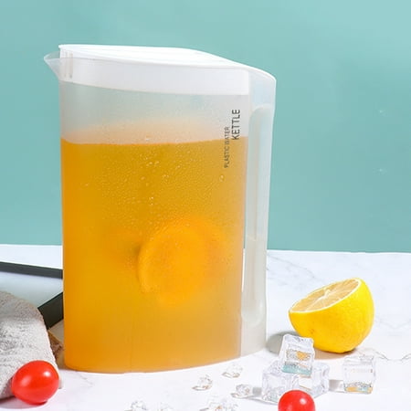 

Yesbay 2200ml Cold Water Kettle Leakproof Large Capacity Temperature Resistant Refrigerator Fruit Juice Teapot for Home