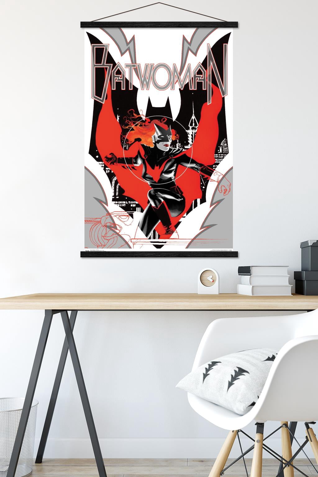 DC Comics - Batwoman Wall Poster with Wooden Magnetic Frame, 22.375" x 34"