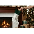 thumbnail image 4 of Personalization Mall Holiday Wreath Initial Christmas Stocking, Green, 4 of 4