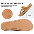 thumbnail image 5 of Ecetana Women's Flats Sandals Walking Thong Sandals Summer Beach Flip Flops with Adjustable Strap, 5 of 8