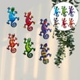 thumbnail image 4 of Décoration Murale en Métal Gecko Coloré Lézard pour Jardin, 4 of 8
