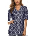 thumbnail image 1 of Hi,Fancy Blouse à Manches Imprimée Ample pour Femmes Blouses Régulières Loisirs Respirantes Hauts Délicats Finition Fine Halloween Type-36, 1 of 2