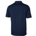 thumbnail image 3 of Men's Cutter & Buck Navy Michigan Wolverines Vault Advantage Tri-Blend Space Dye Big & Tall Polo, 3 of 3