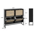 thumbnail image 4 of YOCWO 2 Tier Shoe Cabinet with 4 Flip Drawers, Narrow Shoe Storage Cabinet for Entryway, Black, 4 of 6