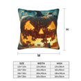 thumbnail image 3 of Halloween Throw Pillow Covers, Halloween Ghost Puzzle Pumpkin B Square Pillow Cases with Invisible Zipper for Halloween Decorations, Farmhouse Halloween Decor 18x18, 3 of 7