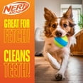 thumbnail image 3 of Nerf Dog TPR Spike Squeak Ball for Dogs, Green/Blue, 3.7 inch, 3 of 9