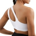 thumbnail image 5 of Baywell Womens One Shoulder Sports Bras Workout Yoga Bras Sexy Cute Medium Support Crop Tops White US XS-XL, 5 of 5