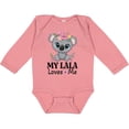 thumbnail image 3 of Inktastic My Lala Loves Me Granddaughter Koala Girls Long Sleeve Baby Bodysuit, 3 of 5
