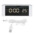 thumbnail image 2 of LED Alarm Clock Household Multifunctional Touch Screen Alarm Clock Indoor Temperature Meter Thermometer with USB Cable, 2 of 4