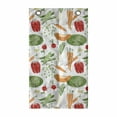 thumbnail image 1 of Vegetable Hanging Pocket Organizer, Cartoon Design Food Pattern with Carrot Pepper Soybean Pumpkin Slice and Pease, Printed Polyester Storage Bag with Pockets, 21" x 31", Multicolor, 1 of 2