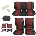 thumbnail image 2 of LABLT 5 Seats Universal Fit Car Seat Covers Deluxe PU Leather Full Set W/ Pillow 14pc, 2 of 5