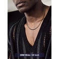 thumbnail image 4 of Bandmax 2MM Black Flat Box Link Chains Necklace for Men Women Solid Stainless Steel Cable Chain Jewelry Birthday Father Day Gift for Mens Son Husband Dad, 4 of 10