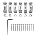 thumbnail image 2 of Zinc Alloy Guitar Bridge Saddle Split Type 6PCS Electric Guitar Replacement for Fender   Tele Telecaster, 2 of 7