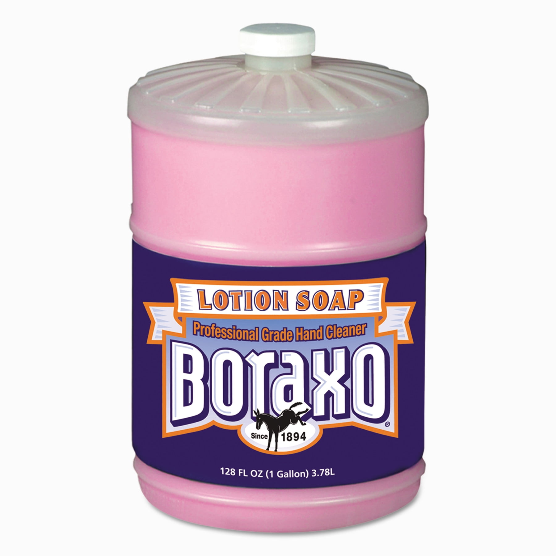 Boraxo Liquid Lotion Soap, Pink, Floral Fragrance, 1gal Bottle, 4/Carton