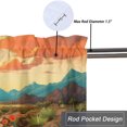 thumbnail image 5 of Cactus Kitchen Window Curtain Valance Desert Sunset Mid Century Retro Nature Landscape Window Treatment for Living Room Bedroom Bathroom 54 by 18 in, 1 Panel, 5 of 6