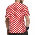 thumbnail image 3 of White And Red Polka Dot Gym T-Shirt Summer Vintage Spot Print Street Style T Shirts Hip Ho, 3 of 4