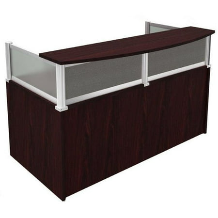 Mayline Corsica Reception Desk - Boss Office Products Mocha Plexiglass Reception Desk