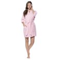 thumbnail image 5 of Turquaz Linen Waffle Kimono Blush Short Robe Square Pattern, 5 of 5