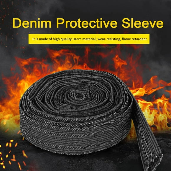 Protective Sleeve, Cable Cover Denim Material 7.5 Meters For Welding Torch Hose For Hydraulic Hose