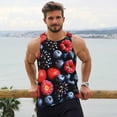 thumbnail image 6 of Pofeuu Variety Of Fruits And Berries Print Men's Workout Tank Tops Sleeveless Muscle Gym Shirt Quick Dry-XX-Large, 6 of 7