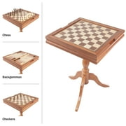Trademark Games 3-in-1 Reversible Game Table with Chess and Backgammon