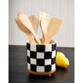 thumbnail image 2 of Checkered Utensil Crock; 6 1/2" x 5 1/2" Dia, 2 of 2