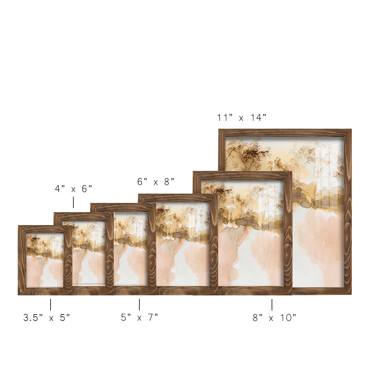 Sun Kissed Earth I - Framed Print w/glass - Walnut
