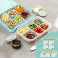 thumbnail image 4 of 6 Pack Salad Dressing Container To Go, 2.7 oz Glass Small Condiment with Lids, Dipping Sauce Cups Set, Leakproof Reusable for Lunch Box Work Trip., 4 of 7
