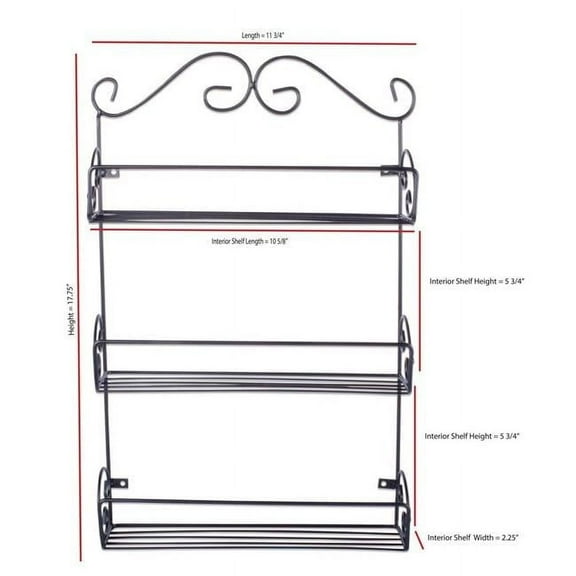 Design Imports  Black Pantry Spice Rack