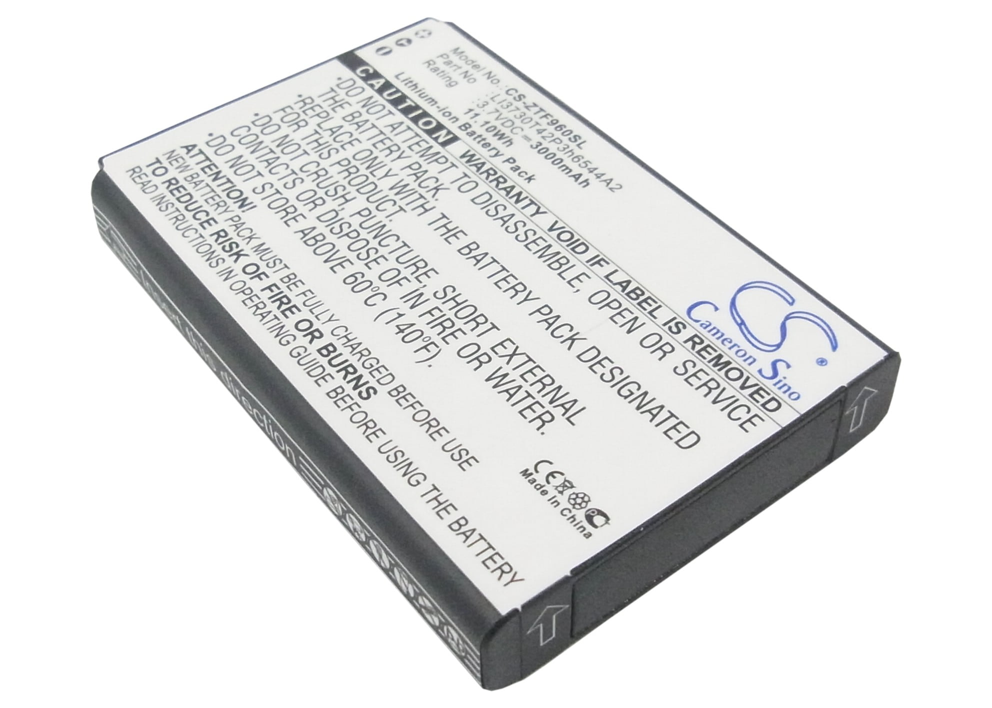 Replacement Battery For ZTE 3.7v 3000mAh / 11.10Wh Hotspot Battery