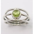 thumbnail image 3 of Combined Shipping, 925 Sterling Silver Cabochon Peridot Gem 3 Wire Ring Size 9.5, 3 of 3