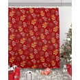 thumbnail image 5 of Christmas Shower Curtain Cowboy Gingerbread Man Shower Curtains for Bathroom Decor Poinsettia Horseshoe Red Christmas Decoration Bath Curtains Sets with Hooks Waterproof, 36x72 in, 5 of 6
