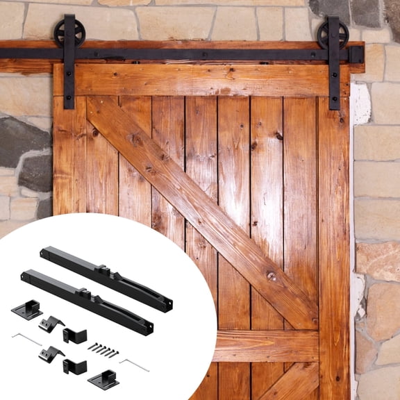 2 Pack Heavy Duty Sliding Barn Door Dampers - 310mm Track Stopper Kit with Mounting Hardware, Soft Close & Quiet Stop for Barn Doors