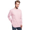 thumbnail image 6 of Daxton Premium Men Long Sleeves T Shirt Medium Weight Soft Cotton, 3Pk Light Blue Mint Light Pink Small, 6 of 8